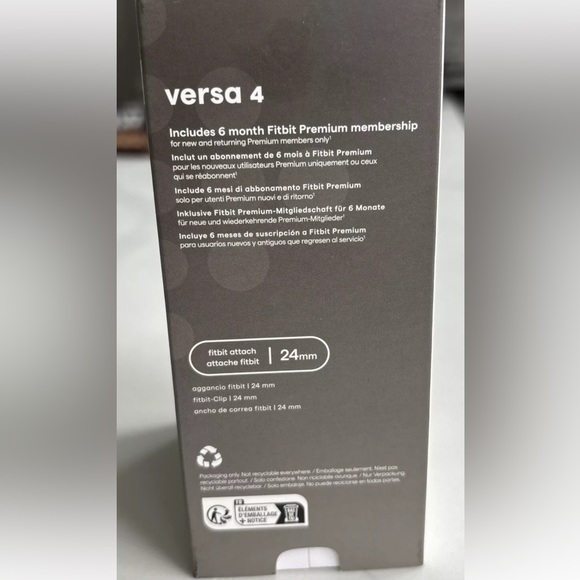 Fitbit Versa 4 Fitness Smart Watch Black Graphite New Factory Sealed By Google - Picture 3 of 6
